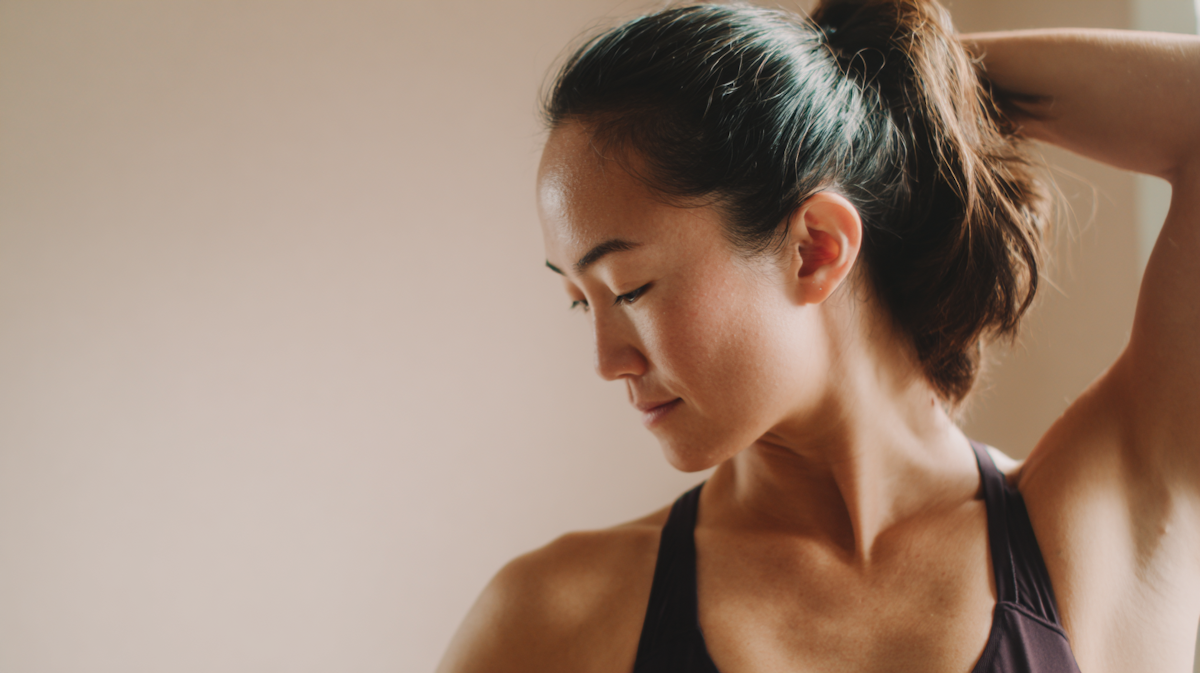 A woman in a calm, relaxed moment, lifestyle image used by Krocus & Co.