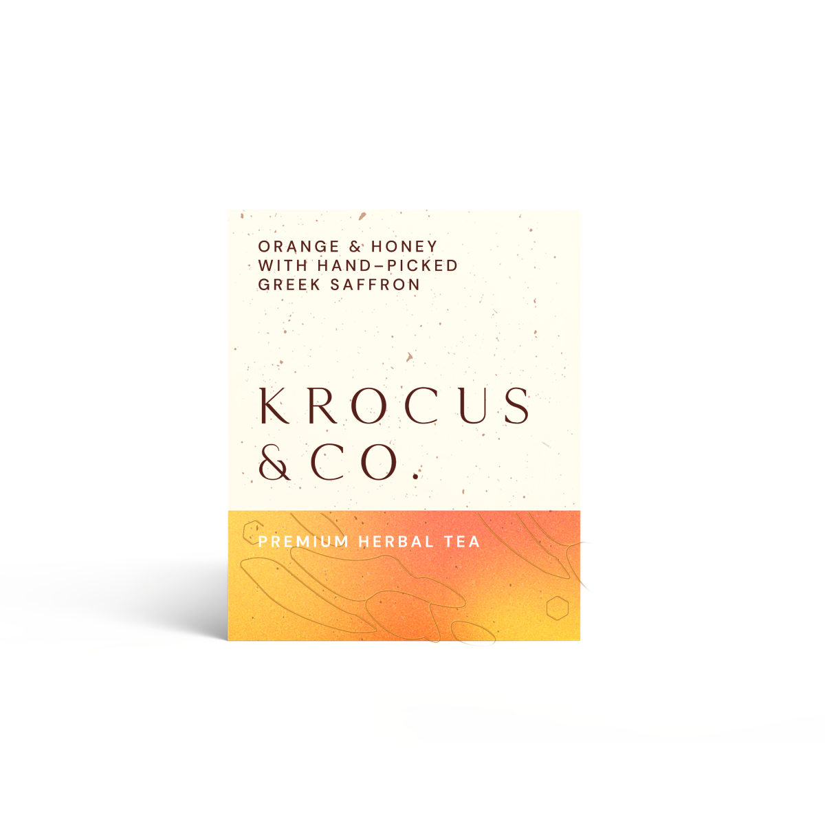 Krocus & Co. Orange & Honey with Greek Saffron premium herbal tea box